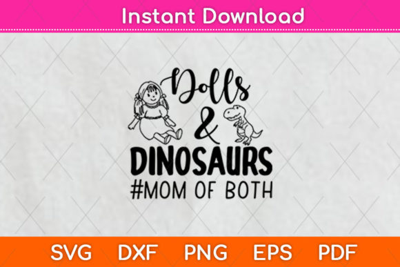 Doll and Dino Vibes for Modern Mom Designs
