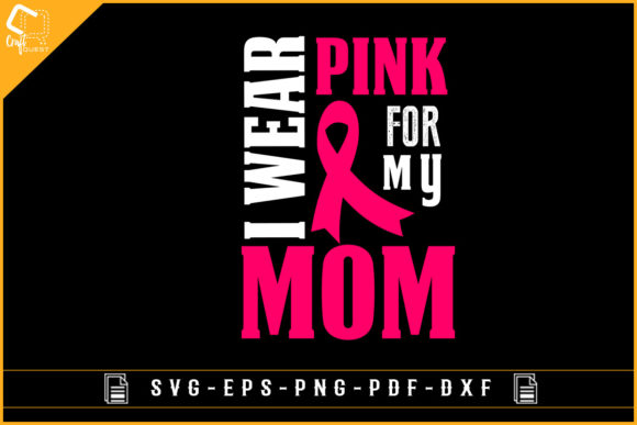 Love Mom Breast Cancer T-shirt Design