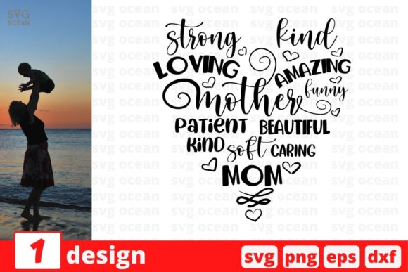 Strong Kind Loving Amazing Mother: A Heartfelt Embroidery Design for Real Projects