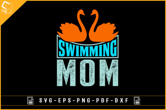 Swimming Mom T-shirt Sublimation Design Review